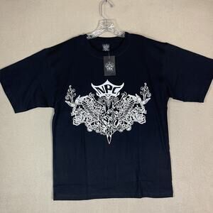 NPC T-Shirt Mens M Black National Physique USA Bodybuilding Tattoo Print Tee